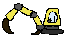 a drawing of an excavator